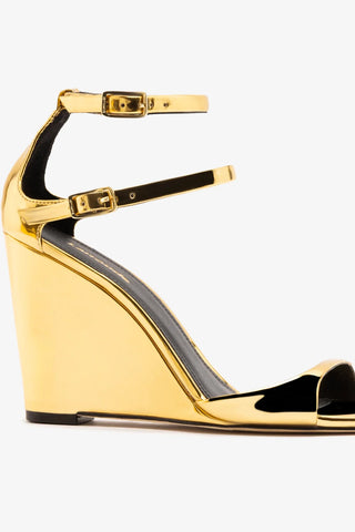 Sandália Luma Espelhado Dourado Sandal Larroudé