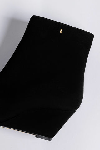 Bota Loulou Camurça Preto Boot Larroudé