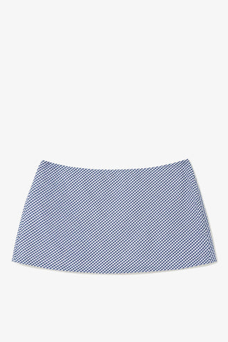 Mini Saia Ava Xadrez Algodão Azul Skirt Sheridan Cox by Larroudé