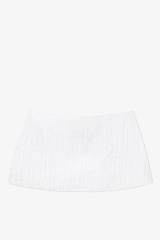 Mini Saia Ava Círculos Algodão Branco Skirt Sheridan Cox by Larroudé