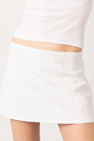 Mini Saia Ava Círculos Algodão Branco Skirt Sheridan Cox by Larroudé