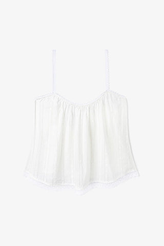 Regata Perfect Círculos Algodão Branco Top Sheridan Cox by Larroudé