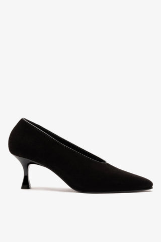 Scarpin Cambon Camurça Preto Pump Larroudé