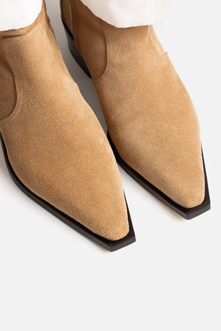 Bota Florencia Low Camurça Caramelo