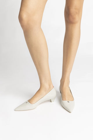 Scarpin Ruth Couro Cinza