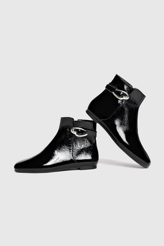 Bota Verona Mini Couro Verniz Preto