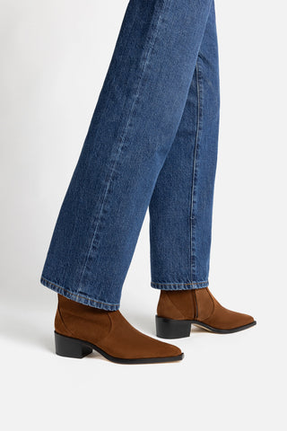 Bota Florencia Low Couro Marrom Womens - Shoes - Boots Larroudé