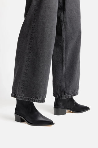 Bota Florencia Low Couro Preto