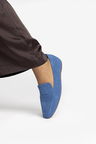 Mocassim Penny Camurça Azul