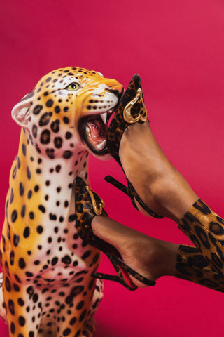 Amore Pump In Leopard Natural Haircalf