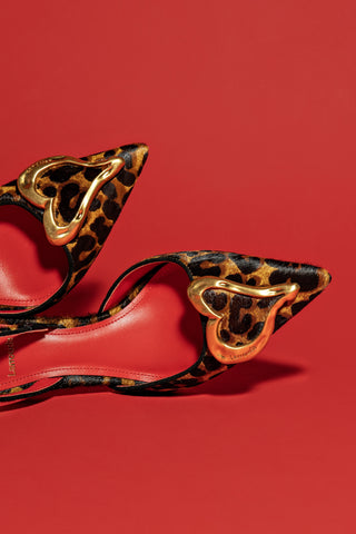 Amore Pump In Leopard Natural Haircalf