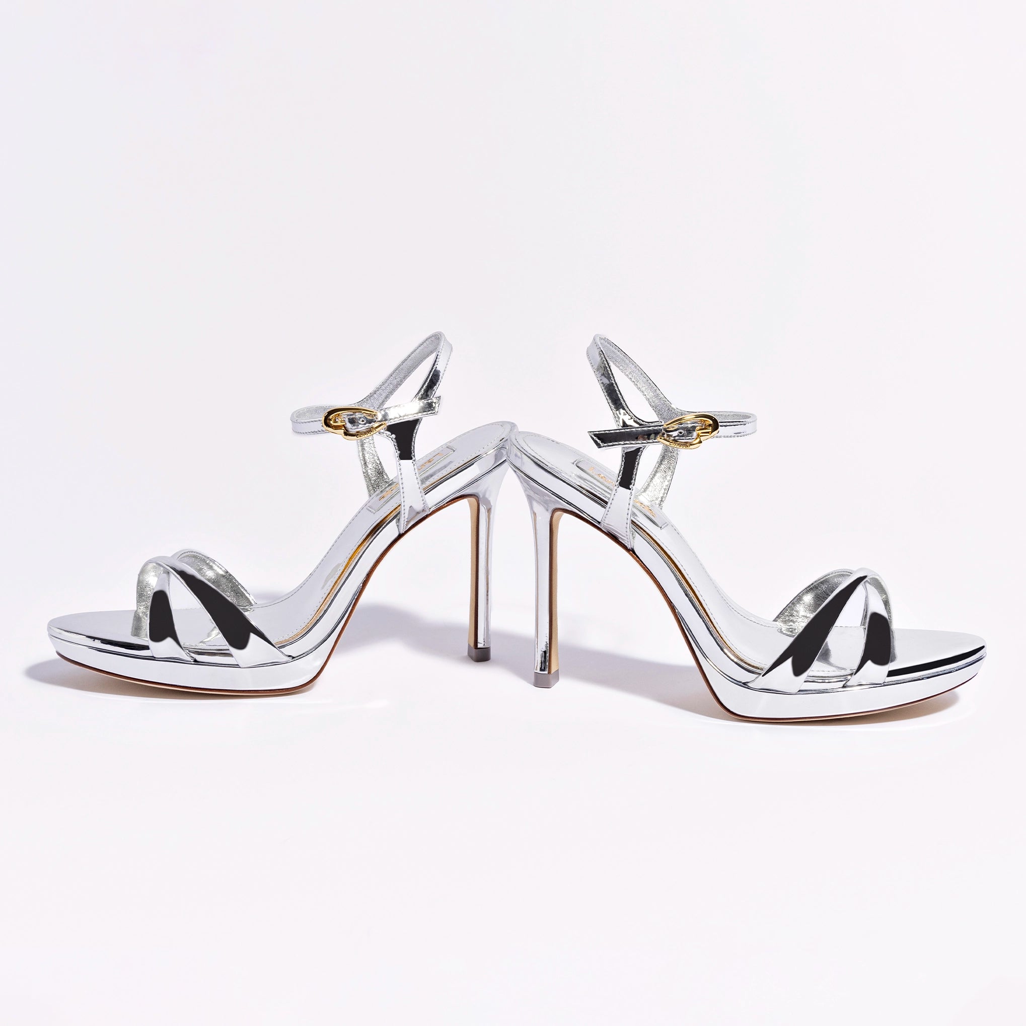 Angelina Sandal In Silver Specchio