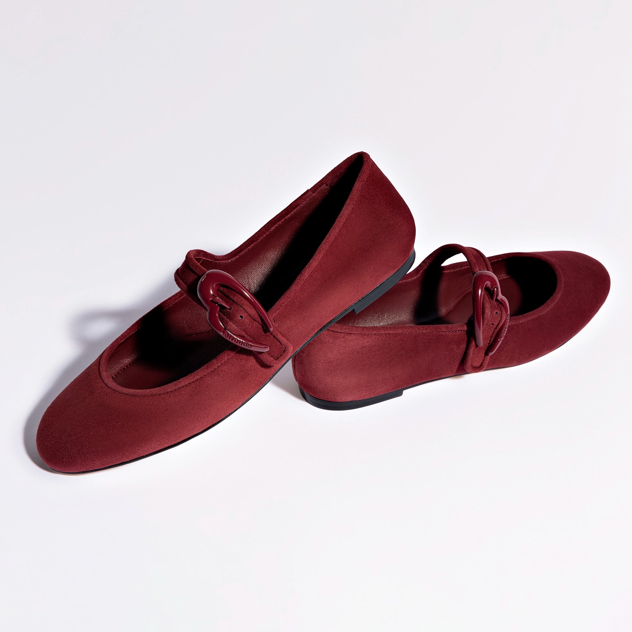 Verona Ballet Flat In Burgundy Suede