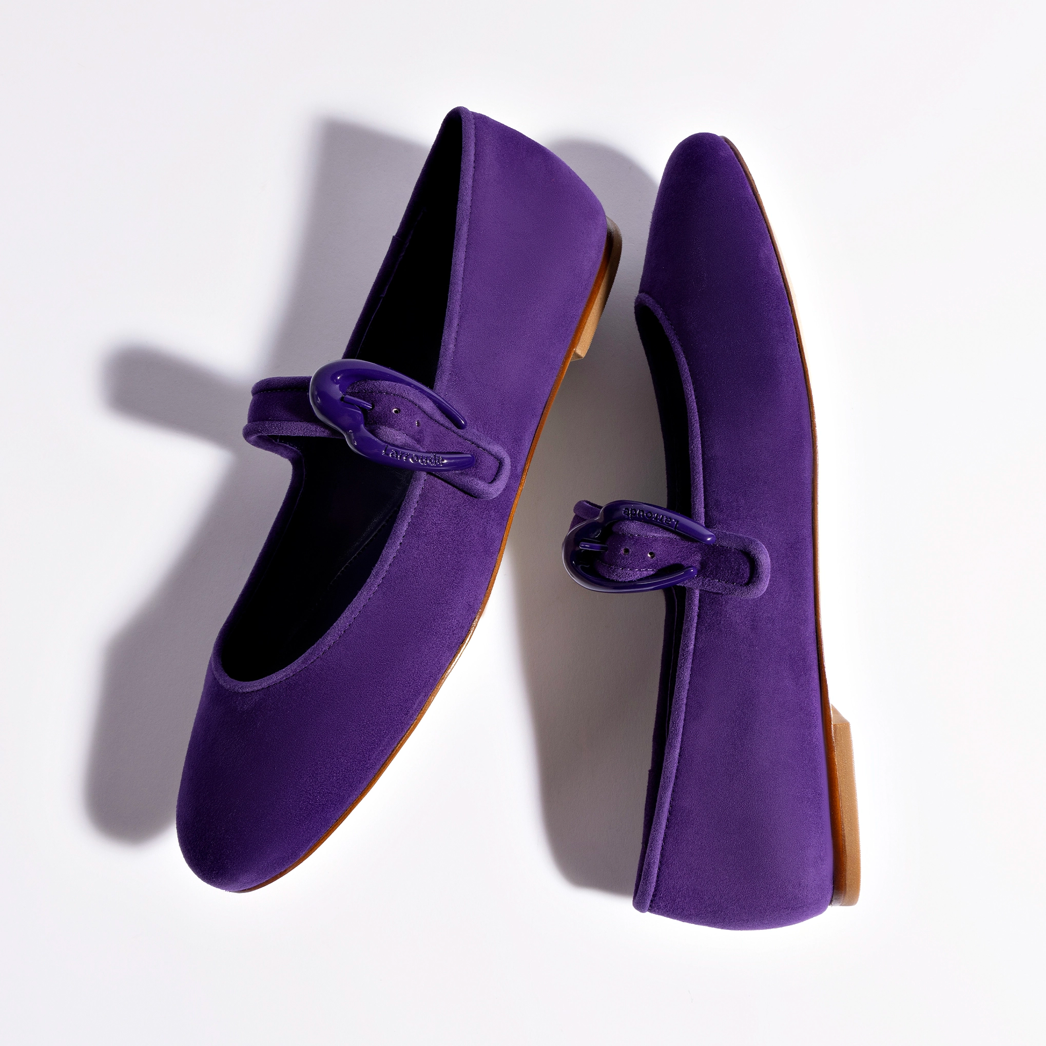 Verona Ballet Flat In Eggplant Suede