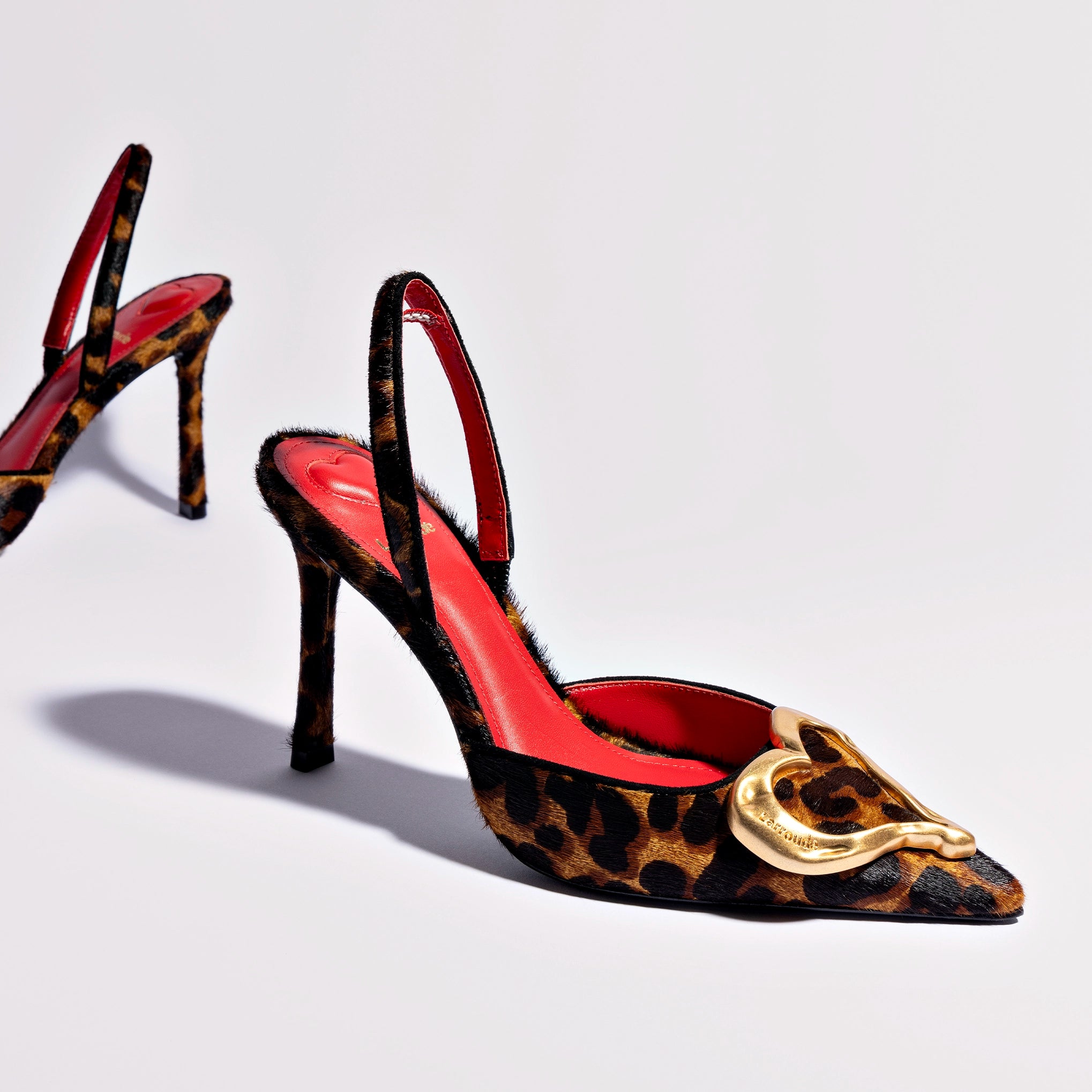 Amore Pump In Leopard Natural Haircalf