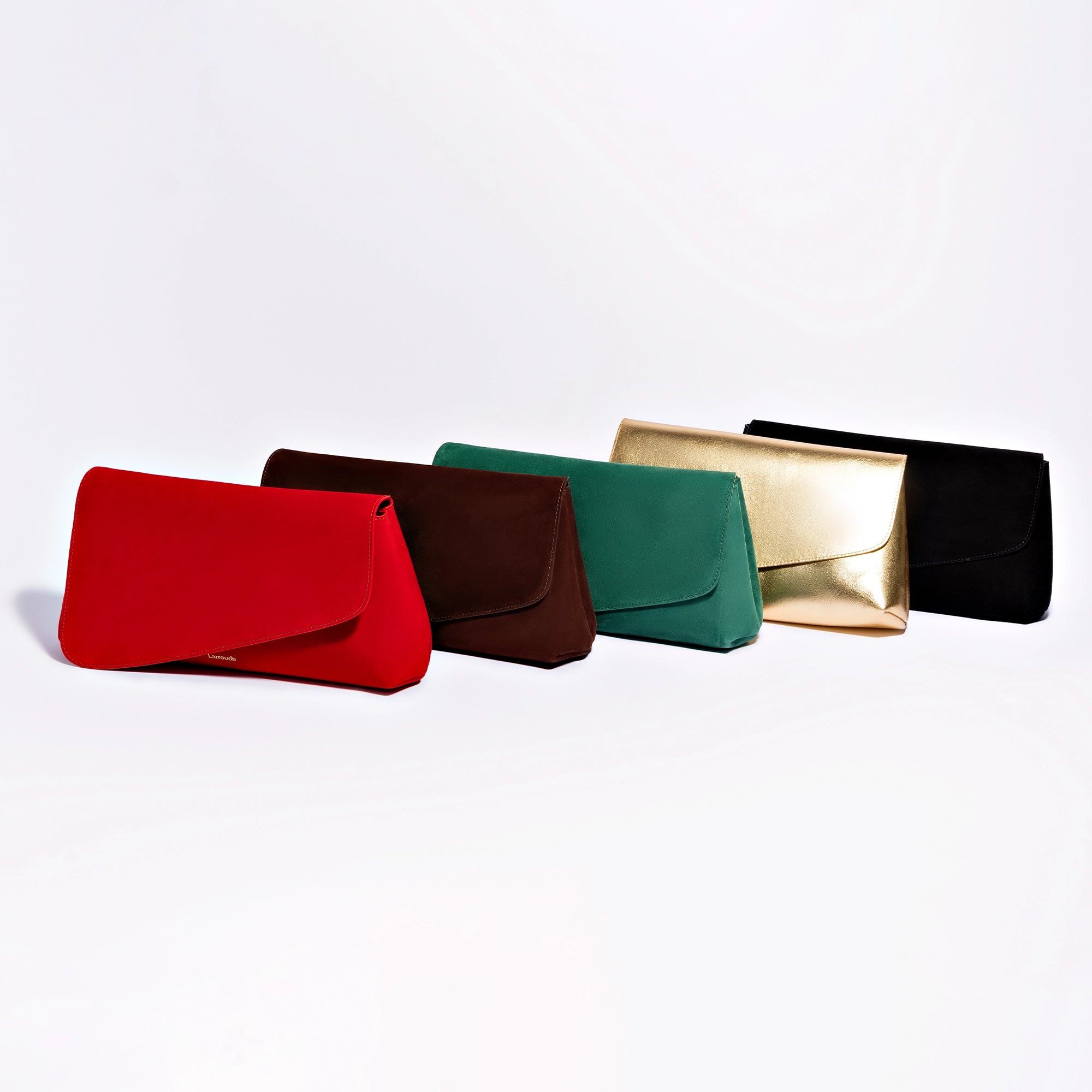 Venice Flat Mule and Pouch Kit In Scarlet Suede