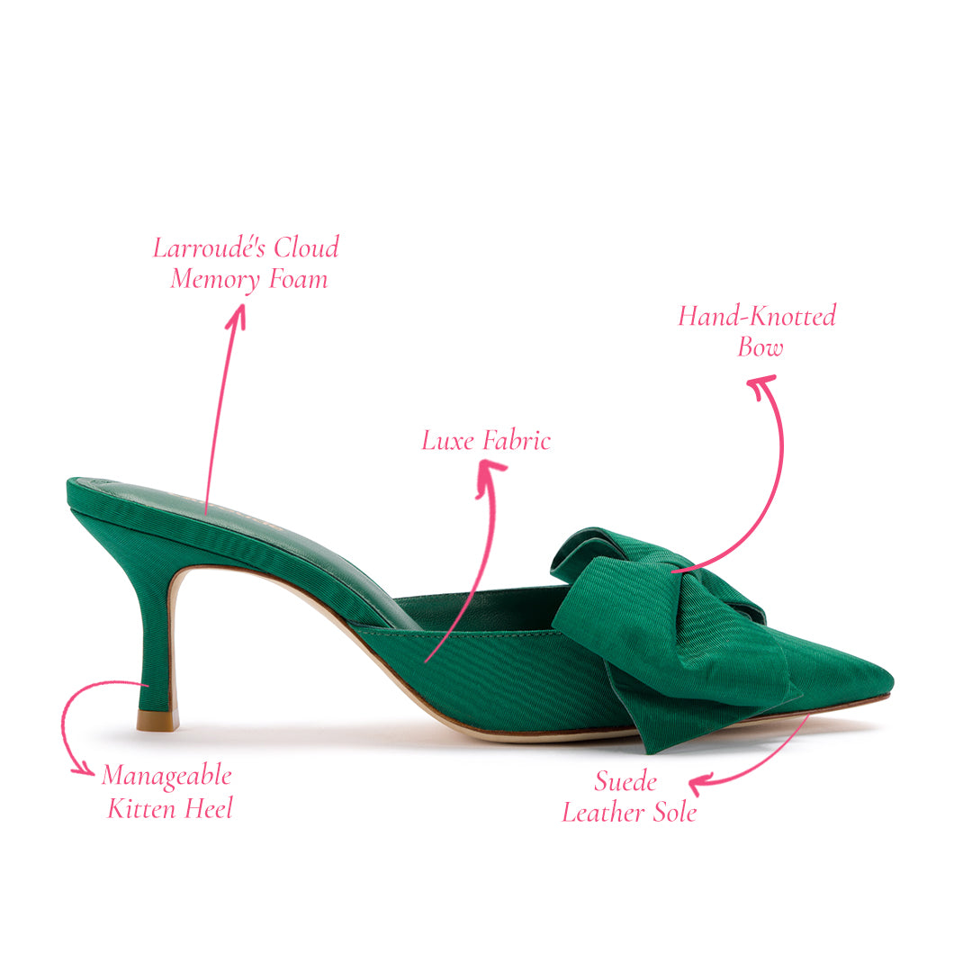 Mini Elle Pump In Emerald Fabric