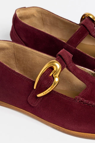 Mocassim Hydra Camurça Bordô Loafer Larroudé