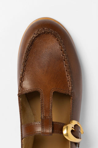 Mocassim Hydra Couro Marrom Loafer Larroudé