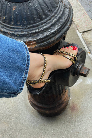 Milanina Mini Sandal In Black Leather