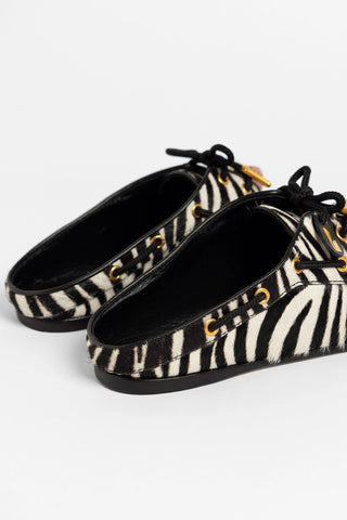 Mule Cyprus Couro Zebra Mule Larroudé
