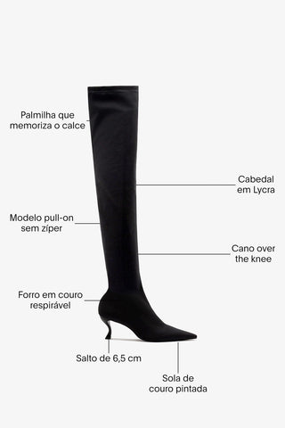 Larroudé by Nicolò B.: Bota Anastasia Low Lycra Preto Larroudé x Nicolò Beretta
