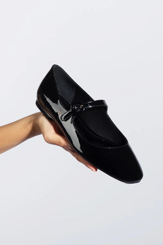 Blair Ballet Flat In Black Patent Leather