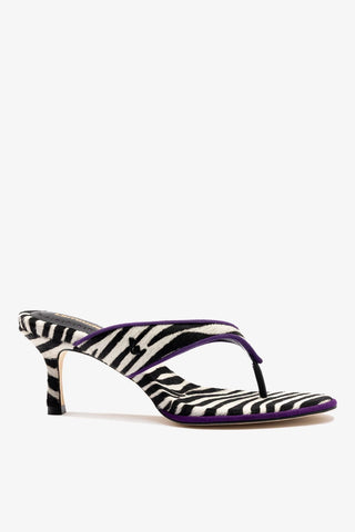 Sandália Gaia Couro Zebra Sandal Larroudé