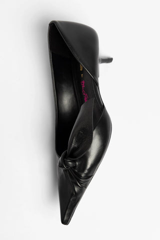 Larroudé by Bruno Frisoni: Scarpin Gigi Couro Preto Pump Larroudé x Bruno Frisoni