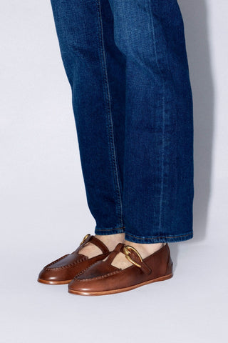 Mocassim Hydra Couro Marrom Loafer Larroudé