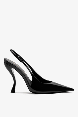 Larroudé by Nicolò B.: Slingback Grace Couro Verniz Preto Larroudé x Nicolò Beretta