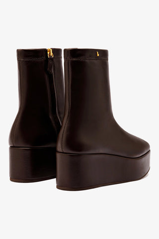 Bota Flatform Dani Couro Marrom Back in Stock Larroudé